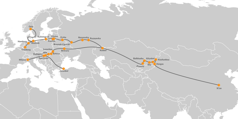 Rail freight and logistics from China to Europe